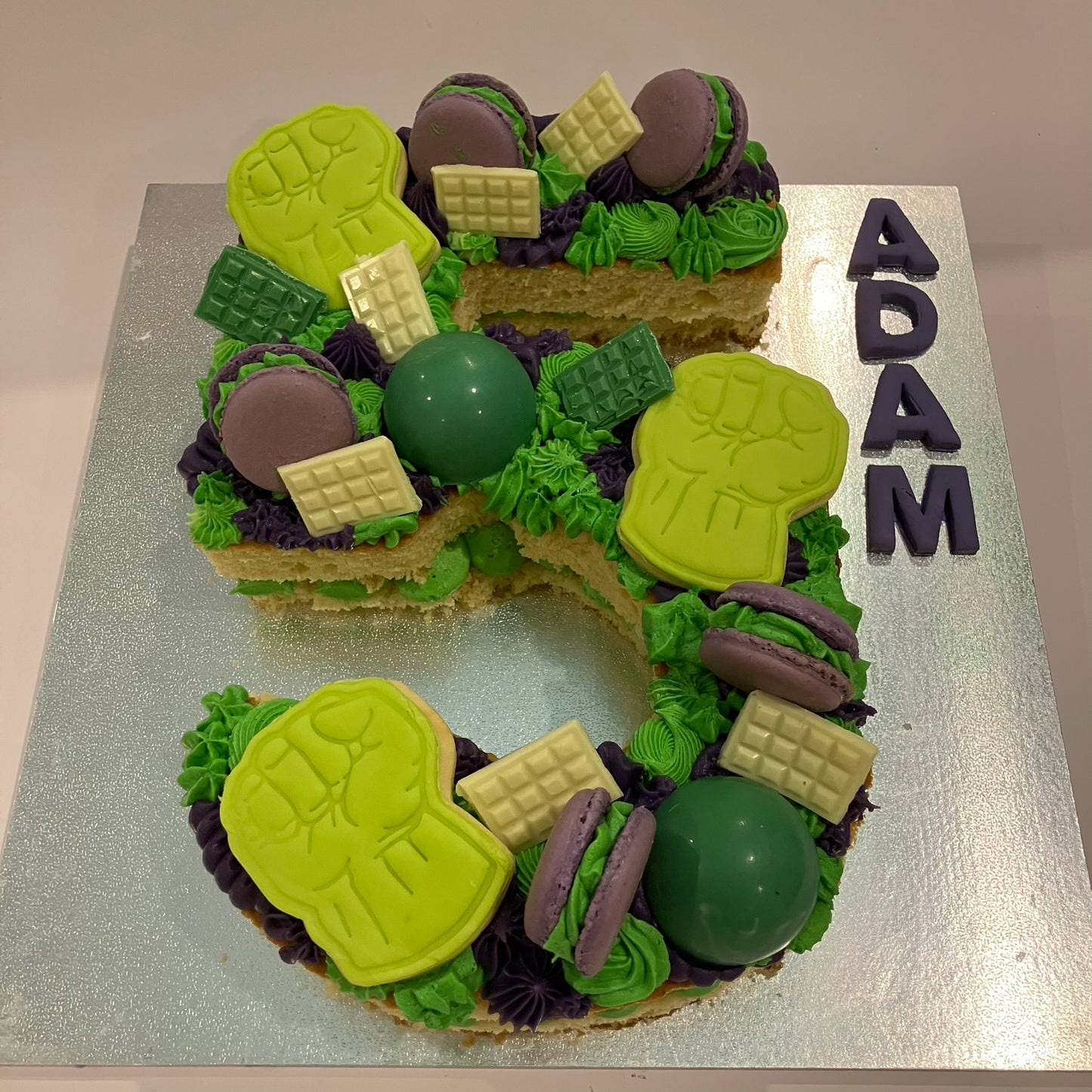 Superhero Number Cakes