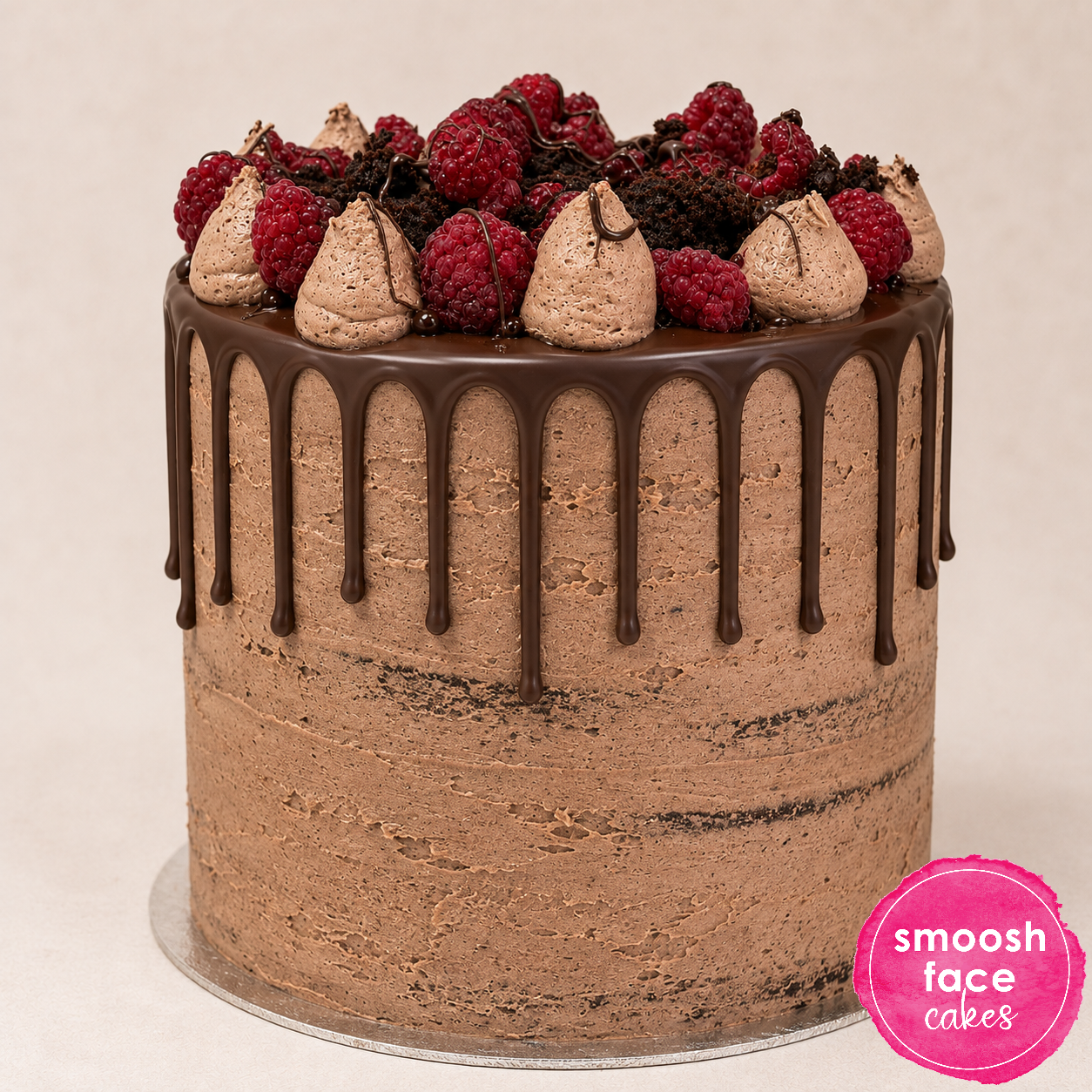 Rustic Chocolate Raspberry Cake
