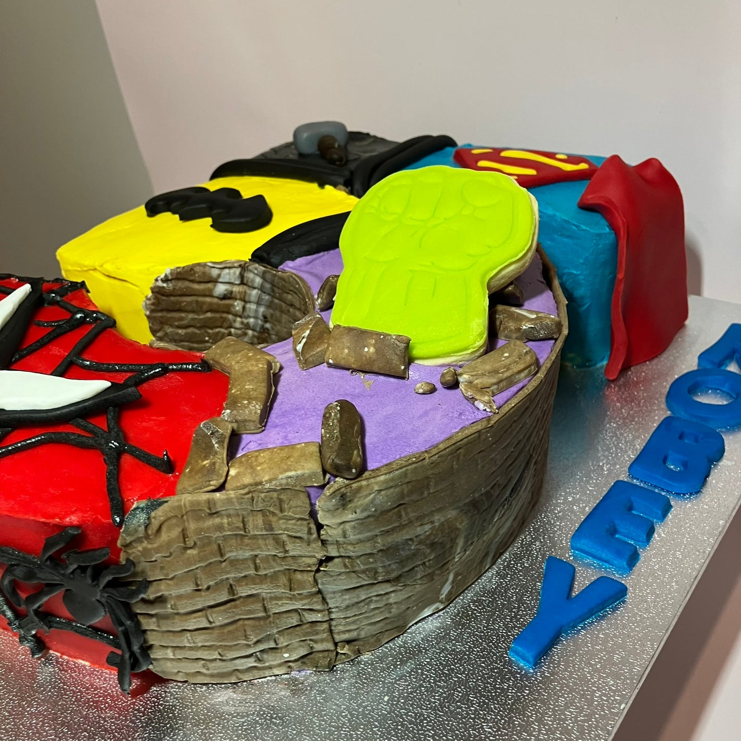 Superhero Number Cakes